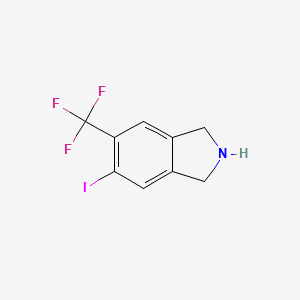 molecular formula C9H7F3IN B8633127 1H-Isoindole, 2,3-dihydro-5-iodo-6-(trifluoromethyl)- 