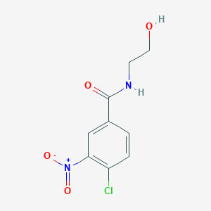 molecular formula C9H9ClN2O4 B8633139 4-chloro-N-(2-hydroxyethyl)-3-nitrobenzamide 