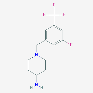molecular formula C13H16F4N2 B8633161 1-(3-Fluoro-5-trifluoromethyl-benzyl)-piperidin-4-ylamine 