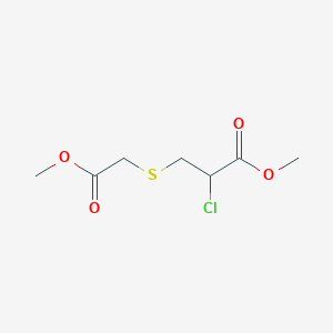 molecular formula C7H11ClO4S B8633170 Methyl 2-chloro-3-[(2-methoxy-2-oxoethyl)sulfanyl]propanoate CAS No. 90237-73-3