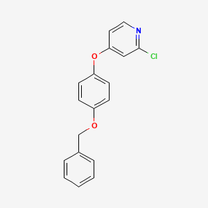 molecular formula C18H14ClNO2 B8633289 4-(4-Benzyloxy-phenoxy)-2-chloro-pyridine 