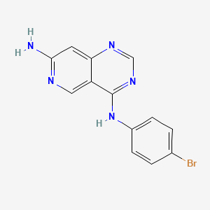 molecular formula C13H10BrN5 B8633326 4-N-(4-bromophenyl)pyrido[4,3-d]pyrimidine-4,7-diamine 
