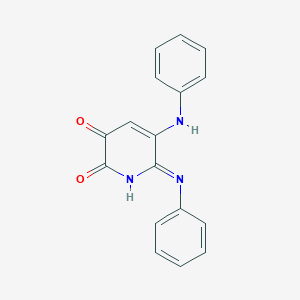molecular formula C17H13N3O2 B8633341 2,3-Pyridinedione, 5,6-bis(phenylamino)- CAS No. 660398-83-4