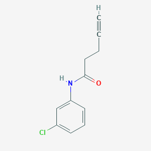 molecular formula C11H10ClNO B8633632 N-(3-chlorophenyl)pent-4-ynamide 