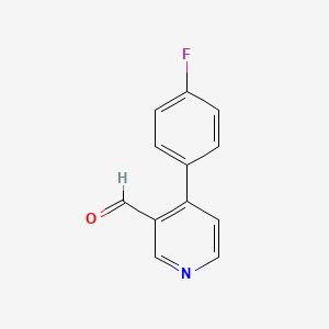 molecular formula C12H8FNO B8633642 4-(4-Fluorophenyl)pyridine-3-carbaldehyde 