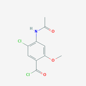 molecular formula C10H9Cl2NO3 B8633655 4-Acetamido-5-chloro-2-methoxybenzoyl chloride CAS No. 4516-32-9