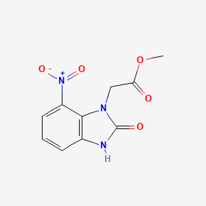 molecular formula C10H9N3O5 B8633673 Methyl (7-nitro-2-oxo-2,3-dihydro-1H-benzimidazol-1-yl)acetate 