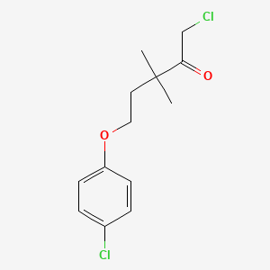 molecular formula C13H16Cl2O2 B8633699 1-Chloro-5-(4-chlorophenoxy)-3,3-dimethylpentan-2-one CAS No. 88977-55-3