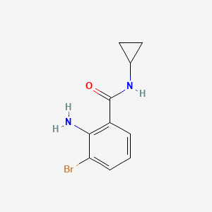 molecular formula C10H11BrN2O B8633750 2-amino-3-bromo-N-cyclopropylbenzamide 