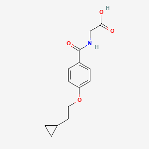 B8633832 N-[4-(2-Cyclopropylethoxy)benzoyl]glycine CAS No. 915016-56-7