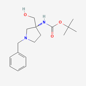 molecular formula C17H26N2O3 B8633856 (R)-tert-butyl 1-benzyl-3-(hydroxymethyl)pyrrolidin-3-ylcarbamate 