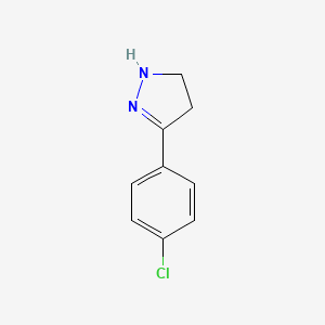molecular formula C9H9ClN2 B8633986 3-(4-Chlorophenyl)-4,5-dihydro-1H-pyrazole CAS No. 62502-60-7