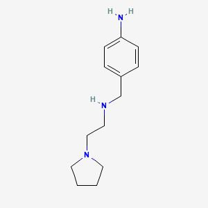 molecular formula C13H21N3 B8634010 4-[(2-Pyrrolidin-1-yl-ethylamino)-methyl]-phenylamine 