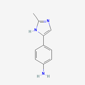 molecular formula C10H11N3 B8634015 2-Methyl-4-(4-amino-phenyl)-1H-imidazole 