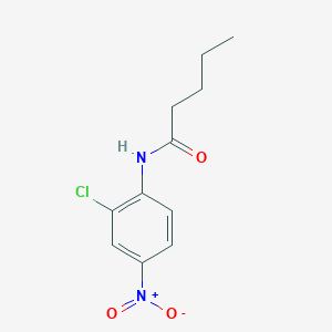molecular formula C11H13ClN2O3 B8634016 2'-Chloro-4'-nitrovaleranilide 