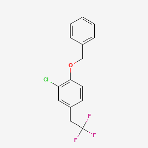 molecular formula C15H12ClF3O B8634044 1-(Benzyloxy)-2-chloro-4-(2,2,2-trifluoroethyl)benzene CAS No. 653578-57-5