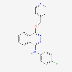 molecular formula C20H15ClN4O B8634048 N-(4-Chlorophenyl)-4-[(pyridin-4-yl)methoxy]phthalazin-1-amine CAS No. 212142-09-1