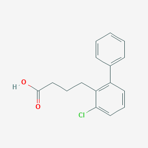 molecular formula C16H15ClO2 B8634060 4-(3-Chloro[1,1'-biphenyl]-2-yl)butanoic acid CAS No. 90011-65-7