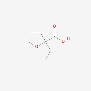 molecular formula C7H14O3 B8634068 2-Ethyl-2-methoxybutyric acid 