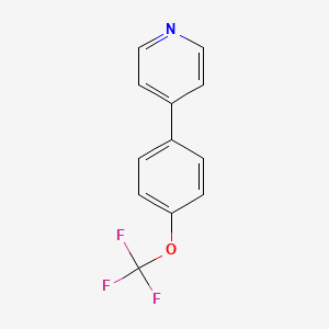 molecular formula C12H8F3NO B8634150 4-(4-(Trifluoromethoxy)phenyl)pyridine 