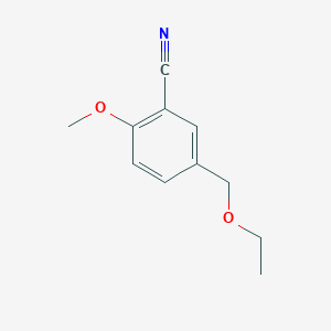 molecular formula C11H13NO2 B8634171 5-Ethoxymethyl-2-methoxy-benzonitrile 