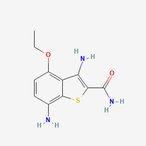molecular formula C11H13N3O2S B8634246 Benzo[b]thiophene-2-carboxamide,3,7-diamino-4-ethoxy- 