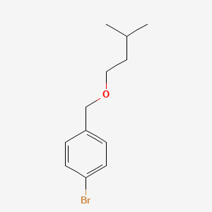 molecular formula C12H17BrO B8634254 1-Bromo-4-[(3-methylbutoxy)methyl]benzene 