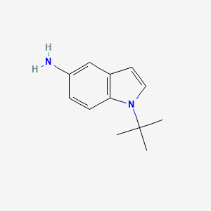 molecular formula C12H16N2 B8634276 1-tert-butyl-1H-indol-5-amine 