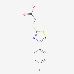 molecular formula C11H8FNO2S2 B8634282 [4-(4-Fluoro-phenyl)-thiazol-2-ylsulfanyl]-acetic acid 