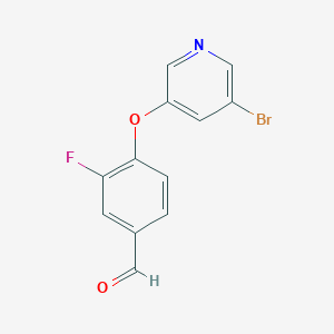 4-((5-Bromopyridin-3-yl)oxy)-3-fluorobenzaldehyde