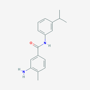 molecular formula C17H20N2O B8634379 3-amino-N-(3-isopropyl-phenyl)-4-methyl-benzamide 