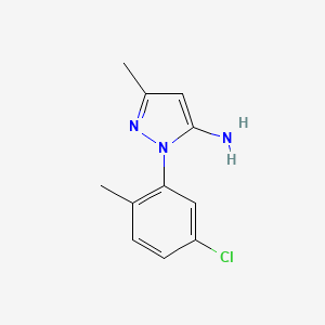 molecular formula C11H12ClN3 B8634388 1-(5-chloro-2-methylphenyl)-3-methyl-1H-pyrazol-5-amine 