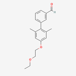 molecular formula C19H22O3 B8634391 4'-(2-Ethoxyethoxy)-2',6'-dimethylbiphenyl-3-carbaldehyde CAS No. 805250-50-4