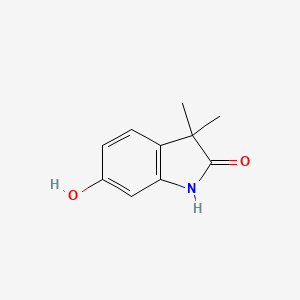 molecular formula C10H11NO2 B8634425 1,3-Dihydro-3,3-dimethyl-6-hydroxy-2H-indol-2-one 