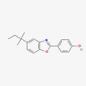 molecular formula C18H19NO2 B8634426 4-[5-(2-Methylbutan-2-yl)-1,3-benzoxazol-2(3H)-ylidene]cyclohexa-2,5-dien-1-one CAS No. 648422-76-8