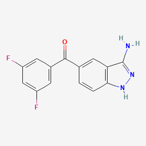 molecular formula C14H9F2N3O B8634502 (3-amino-1H-indazol-5-yl)(3,5-difluorophenyl)Methanone 