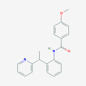 molecular formula C21H20N2O2 B8634564 2'-1-(2-Pyridyl)ethyl-p-anisanilide CAS No. 58754-28-2