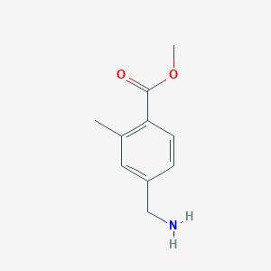 molecular formula C10H13NO2 B8634584 Methyl 4-(aminomethyl)-2-methylbenzoate 