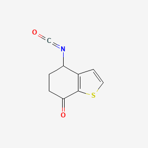 molecular formula C9H7NO2S B8634621 4-Isocyanato-5,6-dihydro-1-benzothiophen-7(4H)-one CAS No. 58095-39-9
