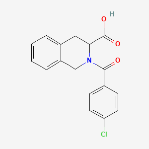 molecular formula C17H14ClNO3 B8634635 2-(4-Chlorobenzoyl)-1,2,3,4-tetrahydroisoquinoline-3-carboxylic acid 
