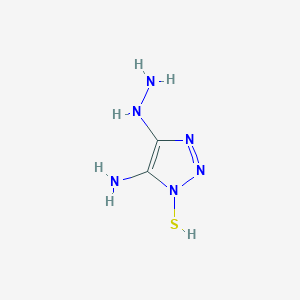molecular formula C2H6N6S B8634639 4-Amino-5-hydrazino-3-mercapto-1,2,3-triazole 
