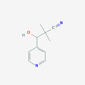 molecular formula C10H12N2O B8634661 3-Hydroxy-2,2-dimethyl-3-(4-pyridyl)propionitrile 