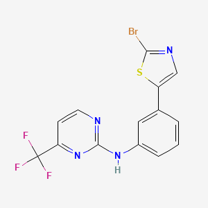molecular formula C14H8BrF3N4S B8634925 N-[3-(2-bromo-1,3-thiazol-5-yl)phenyl]-4-(trifluoromethyl)pyrimidin-2-amine 