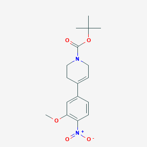 molecular formula C17H22N2O5 B8634930 tert-butyl 4-(3-methoxy-4-nitrophenyl)-5,6-dihydropyridine-1(2H)-carboxylate CAS No. 1233145-65-7