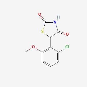 molecular formula C10H8ClNO3S B8634954 5-(2-Chloro-6-methoxyphenyl)-1,3-thiazolidine-2,4-dione CAS No. 94242-06-5