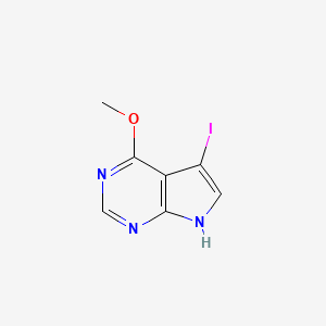 molecular formula C7H6IN3O B8634969 5-iodo-4-methoxy-7H-pyrrolo[2,3-d]pyrimidine 