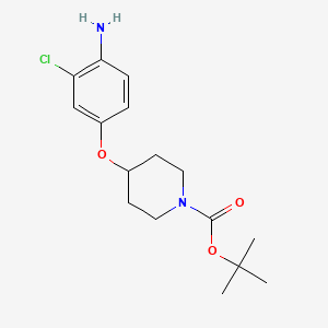 molecular formula C16H23ClN2O3 B8635036 Tert-butyl 4-(4-amino-3-chlorophenoxy)piperidine-1-carboxylate CAS No. 1018895-07-2