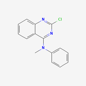 molecular formula C15H12ClN3 B8635243 (2-Chloro-quinazolin-4-yl)-phenyl-methyl-amine 
