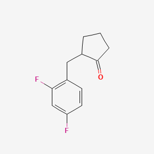 molecular formula C12H12F2O B8635283 2-(2,4-Difluorobenzyl)cyclopentanone 