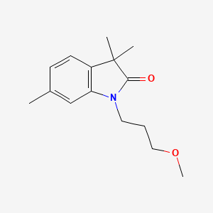 molecular formula C15H21NO2 B8635294 1-(3-Methoxypropyl)-3,3,6-trimethyl-1,3-dihydroindol-2-one 